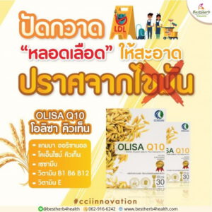 โอลิซ่าคิวเท็น ปัดกวาดหลอดเลือดให้สะอาดปราศจากไขมันด้วยสารสกัดจากจมูกข้าว